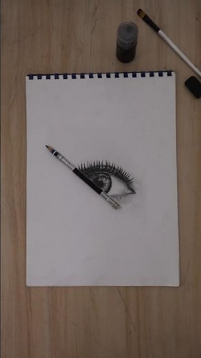 How to Draw a Realistic Eye with Pencil ✏️ | Shorts