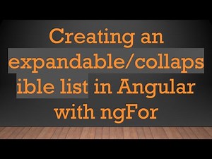 Creating an expandable/collapsible list in Angular with ngFor