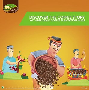 302K views · 3.7K reactions | Every cup of Bru Gold has a story to tell. Discover its rich origin with the Coffee Plantation Edition Mugs. | Bru Coffee | Facebook