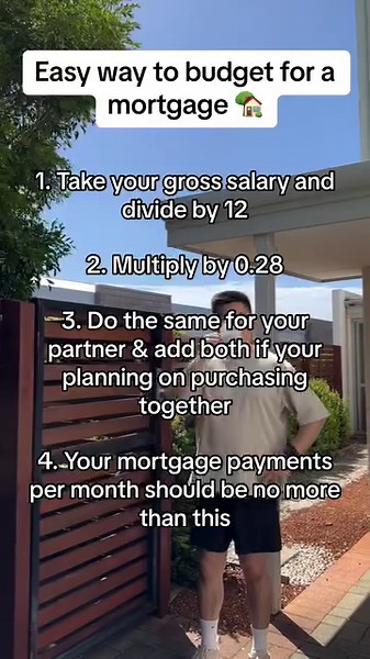 Heres an easy way to budget and plan for a mortgage. Note the 0.28 is the debt to income ratio used by majority of banks and lenders. Disclaimer: This is not financial advice and is for educational purposes only. #mortgage #budget #wealthbymichael #realestate | Wealth By Michael