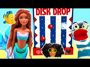 Fizzy Plays Little Mermaid Ariel And Encanto Mirabel Disk Drop Game | Fun Videos For Kids