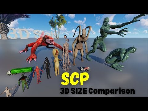 SCP Size Comparison 3D 2024 👥🧛‍♂️😈🧝 SCP 178 Vs Bloop Vs El Gran Maja