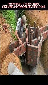 Building a mini curved hydroelectric dam with unique turbines #mini #diy #theothersideofmakebelieve