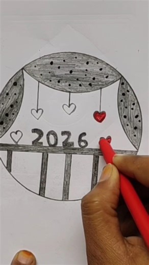 Happy new year special drawing।#shortsfeed #shorts #drawing #sketch #easydrawing #circledrawing #art