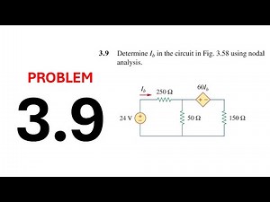 Problem 3.9 (Sadiku) Determine I_b in the circuit in Fig. 3.58 using nodal analysis.
