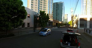 Download Drone Footage Over Portland Skyscrapers for free