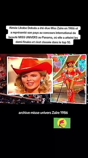 Aimée Likobe Dobala: Miss Zaïre 1986 at Miss Universe