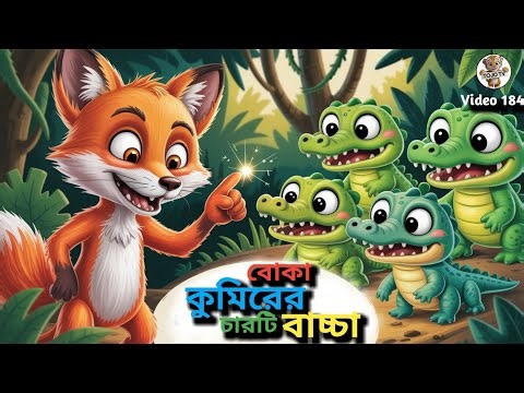 বোকা কুমিরের চারটি বাচ্চা | Notun Bangla Cartoon | Chotoder Cartoon | Bengali Moral Stories |Cartoon