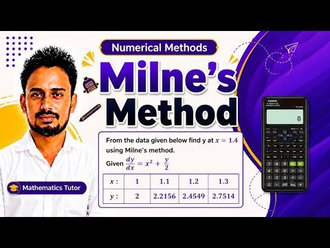 Milne’s Method | Find y at x = 1.4 for dy/dx = x² + y/2 | VTU Numerical Methods