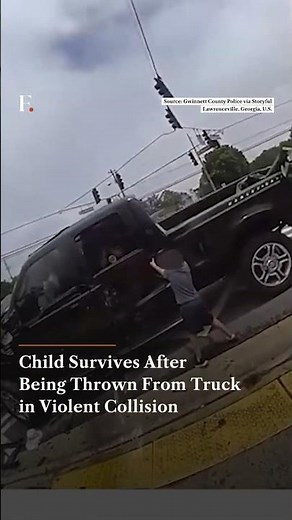Child Survives After Being Thrown From Truck in Violent Collision | Firstpost News | N18G