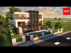 Minecraft modern house - tutorial