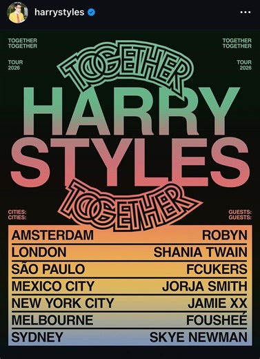 Is Harry Styles making enough tour stops?