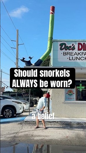 Should snorkels be worn while diving at all times? 🤿🤷‍♂️🤷‍♀️ #scubadiving #snorkels #divesafety