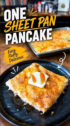 STOP Flipping Pancakes! Make Them in ONE Sheet Pan Instead! #shorts
