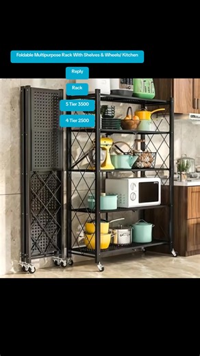 ✨ LEVEL UP YOUR STORAGE GAME WITH THE ULTIMATE MULTIPURPOSE FOLDABLE RACK! ✨ Is your kitchen feeling a bit crowded? Are your spices and pots staging a takeover? 😱 Say hello to the sleekest, strongest, and most versatile organizer you’ll ever own! Whether it’s for the kitchen, pantry, office, or balcony, this rack brings the VIP organization vibes your home deserves! 🏠💎 🌟 WHY YOU NEED THIS RACK ASAP: * Foldable & Fabulous: No tools? No problem! It pops open in seconds and folds flat when you 