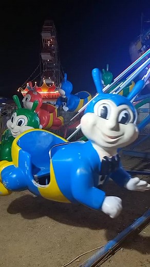 Colorful Carousel Ride at the Amusement Park