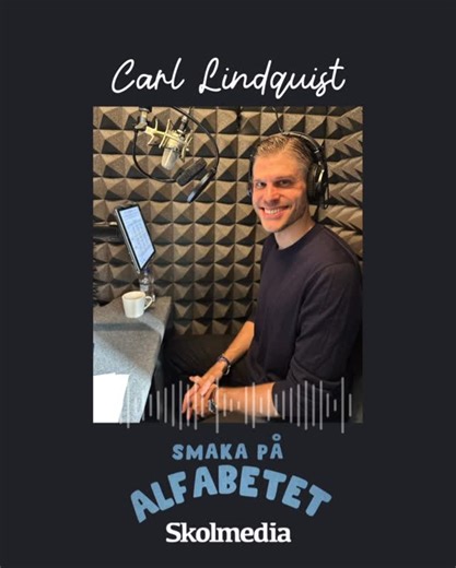SkolmediaPlay on Instagram: "Möt rösten bakom ”Smaka på Alfabetet” Carl Lindquist är en svensk skådespelare, sångare och röstskådespelare med internationell framgång. Hans karriär har tagit honom till stora scener runt om i Europa där han bland annat har medverkat i musikaler som The Phantom of the Opera, Jesus Christ Superstar, men även i olika TV- och filmproduktioner. Som röstskådespelare så har han erfarenheter inom reklam, utbildningsfilmer, dubbning, TV-spel och ljudböcker och han har blan