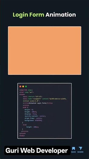 Login page design #coding #javascript #html #css #programming #python #webdesign #shorts #viralvideo