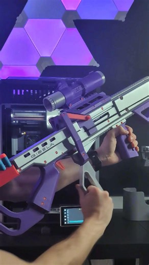 Creality on Instagram: "Click, snap, and print, your #3Dprinting toy is ready to roll! K1C 🔗 in the bio 🔊 Pro tip: Turn up the volume—this video syncs perfectly with the beat! 🎶🔥 Big thanks to @screase3d for sharing this awesome clip with us! 🎬 #creality #k1c #3dprinter #nerf #blaster #toy"