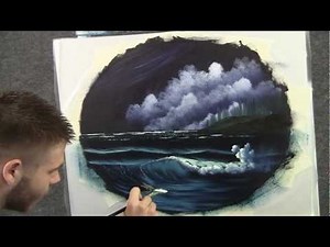Paint with Kevin Hill - a 14 minute oil painting "Moonlit Seacsape"