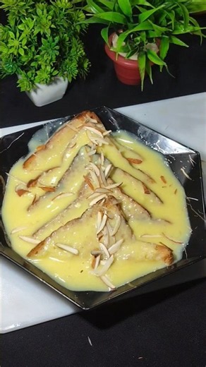 Custard Bread Sweet Recipe | Milk Bread Dessert recipes #milkbread#bread#custard#recipe#foryou#dua