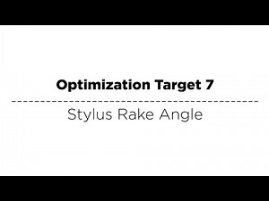 7 Analog Alignment Targets - Video #6: Stylus Rake Angle