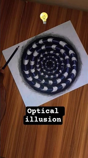 3d optical illusion drawing #line #art #visual #illustration #shorts