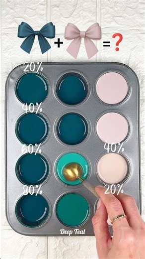 Deep Teal & Soft Peach Mix – Serene Color Blend #colormixing #colormix #colorpalette #artshorts