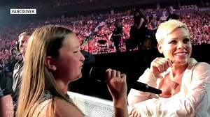 This teen's dream came true: She got to sing for pop sensation Pink. ️🎤 www.cbc.ca/1.4662144 | CBC Vancouver