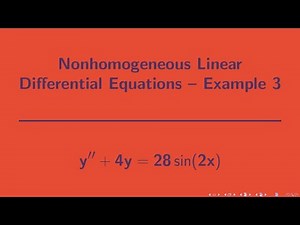 Differential Equations | Undetermined Coefficients Example 3