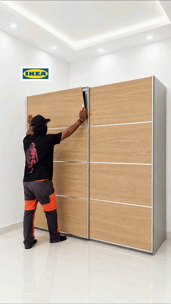 IKEA PAX Double Sliding Door Wardrobe ✨