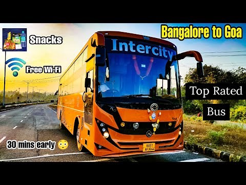 BANGALORE to GOA | Intercity BharatBenz AC Sleeper Bus journey | Top bus service 🌟💯