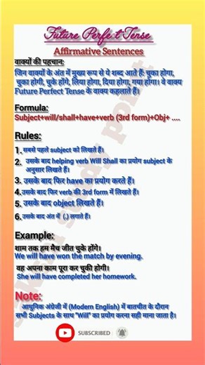 Future Perfect Tense Affirmative Sentences #english ‪@sakshistudypoint-wl3mm‬