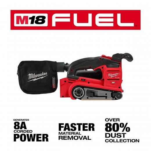 Milwaukee 2832-20 M18 FUEL 18V 3" x 18" Cordless Li-Ion Belt Sander -