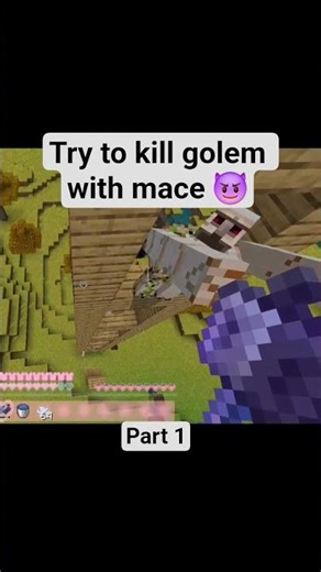 I kill golem with mace ✨️#minecraft #gaming #gameplay #shorts #viral #trending #part1 #shree