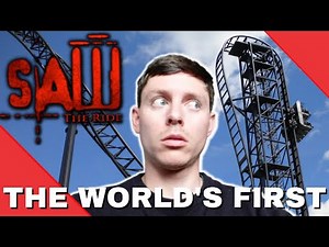 SAW: The Ride Review | The WORLD'S FIRST HORROR MOVIE THEMED COASTER