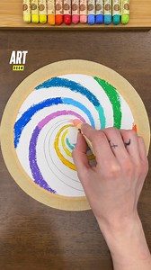 Easy rainbow vortex drawing tutorial for everyone 🤩🌈 #pastels #drawing #fun #artroom | Art Room