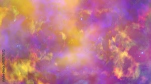 looped animation. A journey through the nebula