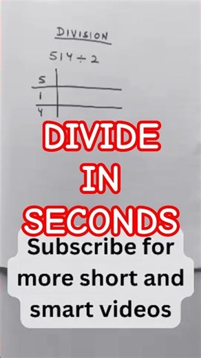 Fast Division Method No Calculator #mathtricks #education