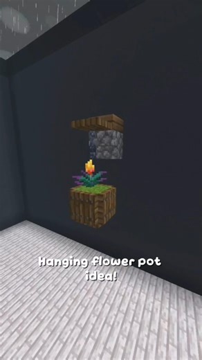 Minecraft hanging flower pot decoration's ✨️🍀 #minecraft #shorts