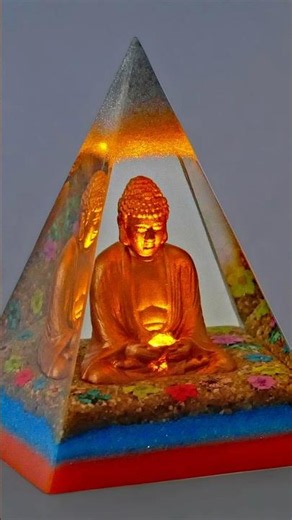 Magic Pyramid Pouring / Night Lamp / RESIN ART