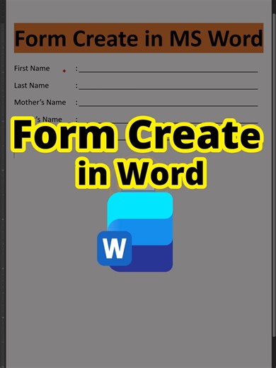 Form Create in MS Word | Word দিয়েই বানান প্রফেশনাল ফর্ম! #MSWord #FormCreate #WordForm #OfficeWork #MSOffice #WordTips #DocumentDesign #Productivity #pdcomputertech