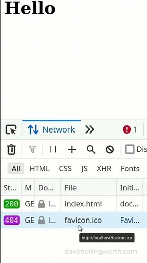 Prevent favicon requests: the fastest way to stop the browser from requesting favicon.ico