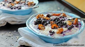 Barley Porridge with Blueberries