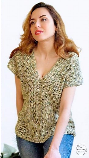 How to crochet a top? This pattern is SUPER EASY #crochet #knitting