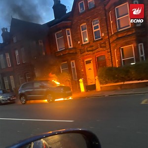 14K views · 37 reactions | The car burst into flames outside a row of houses | Liverpool Echo News | Facebook