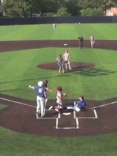 Catcher's balk/obstruction #hsbaseball #baseballumpire #umpiretraining #umpire