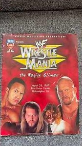 WrestleMania XV Program The Rock Steve Austin Triple H The Undertaker Mankind #wwe #wrestlemania