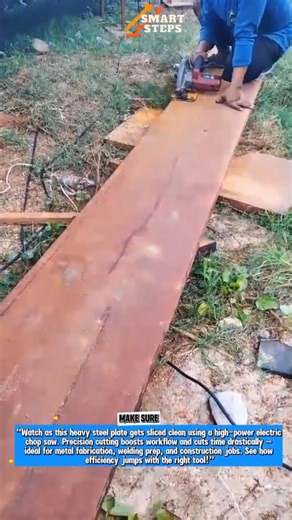 Cutting Thick Steel Plate with a Powerful Electric Chop Saw | Extreme Metal Cutting!