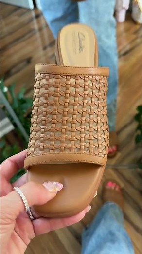Clarks Collection Leather Heeled Sandals @@QVC, Inc ##clarks##sandals##heeledsandals
